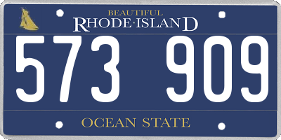 RI license plate 573909