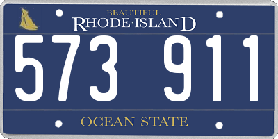 RI license plate 573911