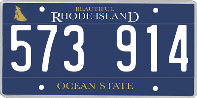 RI license plate 573914