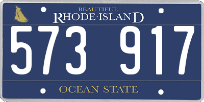 RI license plate 573917