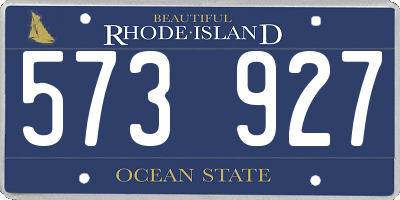 RI license plate 573927