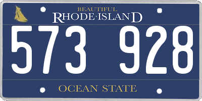 RI license plate 573928