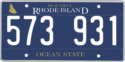 RI license plate 573931