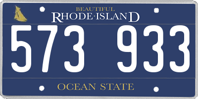 RI license plate 573933