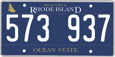 RI license plate 573937