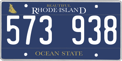 RI license plate 573938