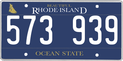 RI license plate 573939