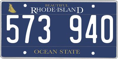 RI license plate 573940