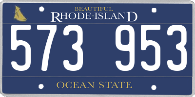 RI license plate 573953