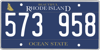 RI license plate 573958