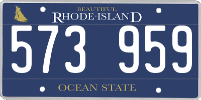 RI license plate 573959
