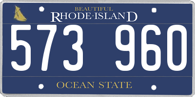 RI license plate 573960