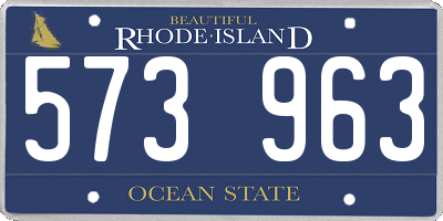RI license plate 573963