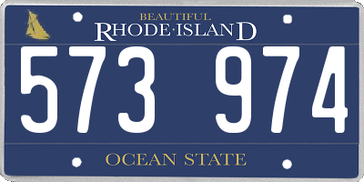 RI license plate 573974