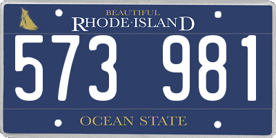 RI license plate 573981