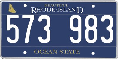RI license plate 573983