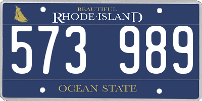 RI license plate 573989