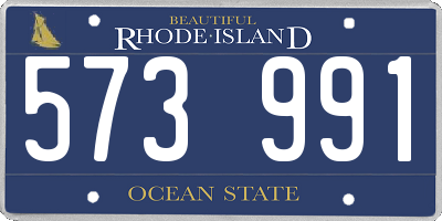 RI license plate 573991