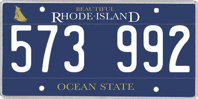 RI license plate 573992