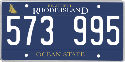 RI license plate 573995