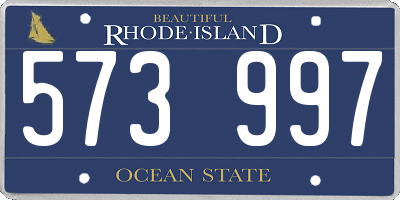 RI license plate 573997