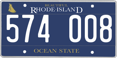 RI license plate 574008