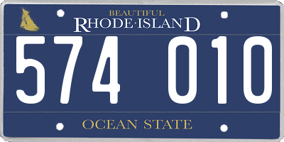 RI license plate 574010