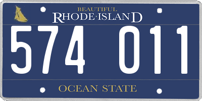 RI license plate 574011