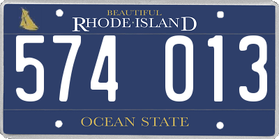 RI license plate 574013