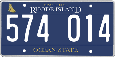RI license plate 574014