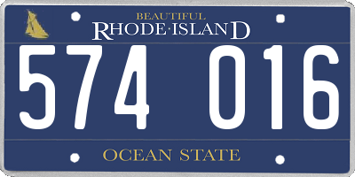 RI license plate 574016
