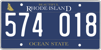 RI license plate 574018