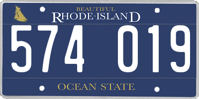 RI license plate 574019
