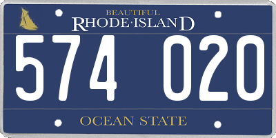 RI license plate 574020