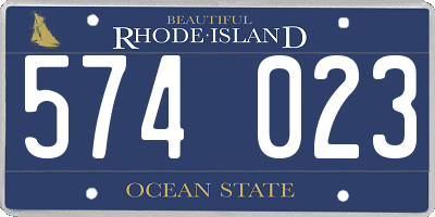 RI license plate 574023