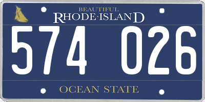 RI license plate 574026