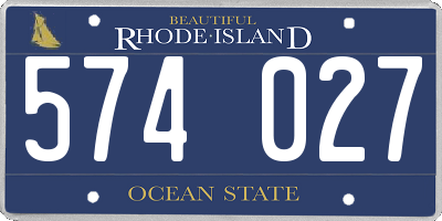 RI license plate 574027