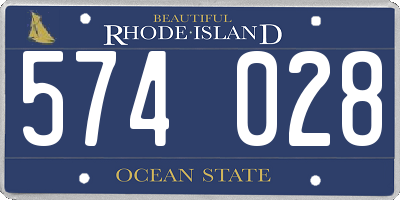 RI license plate 574028