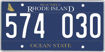 RI license plate 574030