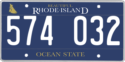 RI license plate 574032