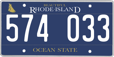 RI license plate 574033