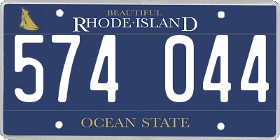 RI license plate 574044