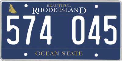 RI license plate 574045