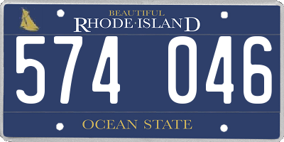 RI license plate 574046