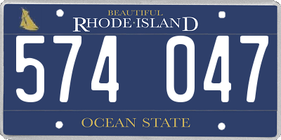 RI license plate 574047