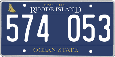 RI license plate 574053
