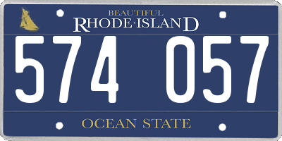 RI license plate 574057