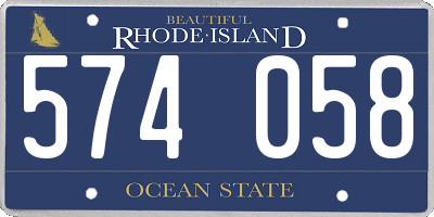 RI license plate 574058