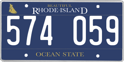 RI license plate 574059