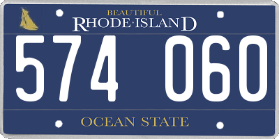 RI license plate 574060